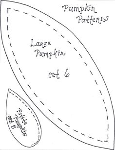 the pattern for pumpkin pies is shown in black and white, with words on it