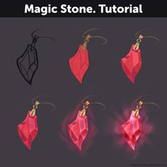 the instructions for how to make an origami necklace with crystal stones and gold