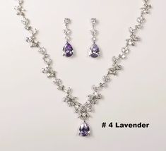 Lavender Bridal Jewelry Set Purple Amethyst Bridal Earrings - Etsy Amythest Jewelry Set, Cheap Lavender Flower-shaped Jewelry, Purple Prom Jewelry, Purple Crystal Jewelry Sets For Wedding, Purple Crystal Jewelry Sets For Formal Occasions, Formal Purple Crystal Jewelry Sets, Lavender Elegant Necklace For Wedding, Elegant Lavender Necklace For Wedding, Elegant Lavender Wedding Necklace