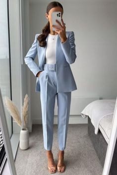 Long Sleeve Suit, Blazer Casual, Chic Tops, Woman Suit Fashion, Vintage Office, Breasted Blazer, Work Outfits Women