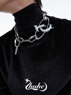 2024 New Heavy Industry Necklace Cyberpunk Style Men's And Women's Jewelry Party Gift Cyberpunk Style Men, Punk Style Men, Heavy Industry, Lock Necklace, Cyberpunk Style, Punk Style, Punk Fashion, Jewelry Party, Party Gifts