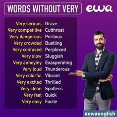 a man standing in front of a purple background with words that spell out the word