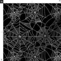 a black and white spider web pattern