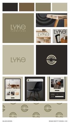 Branding & Web Design for LYKE - brand board design