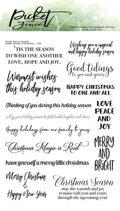 some type of lettering that is in the shape of christmas cards