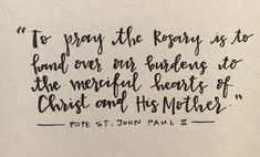 a handwritten poem from pope john paul ii