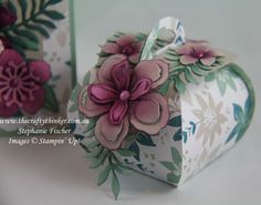 a close up of a box with flowers on it