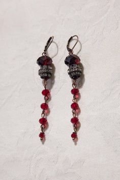 CHRISTMAS SALE, Boho Chic Earrings, Long Dangle Earrings , Red Burgundy Earrings, Gift for Her , Christmas Gift, Antique Rhinestones Features different shapes of red Burgundy crystal beads with an interesting transparency and antique rhinestones . Measures approx. 3 - 7,5 cm long Elegant Handmade Red Crystal Earrings, Burgundy Dangle Earrings, Handmade Burgundy Drop Earrings, Handmade Burgundy Dangle Earrings, Handmade Linear Drop Earrings For Party, Handmade Linear Earrings For Party, Handmade Red Crystal Drop Earrings, Nickel Free Red Crystal Earrings For Parties, Red Drop Earrings For Evening