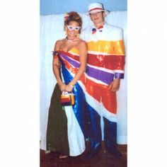 Prom attire made entirely of duct tape Weird Prom Dress, Prom Dates, Crazy Dresses, Wedding Chicago, Tape Ideas, Posh Style