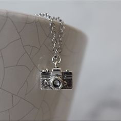 Perfect For Everyday Or A Gift To Give! Camera Necklace, Because A Picture Is Worth A Thousand Words. 16” Chain Lobster Clasp Small Everyday Necklace With Charms, Silver Necklaces 16 Inch For Everyday, Vintage Adjustable Sterling Silver Charm Necklace, Adjustable Vintage Sterling Silver Charm Necklace, Vintage Sterling Silver Adjustable Charm Necklace, Vintage 16 Inch Necklace For Gift, Vintage 16-inch Necklace For Gift, Small Silver Necklaces With Charms, Camera Necklace