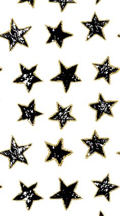 black and white stars on a white background