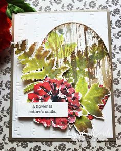 a flower is nature's smile card made with the stamp set from newton and company