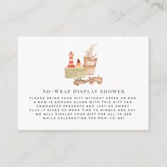 a business card with an image of a boat, lighthouse and other things on it