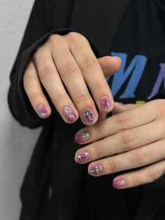 Short Masc Nails, Masculine Nail Designs, Pink Tip Nails, Hard Nails, Casual Nails