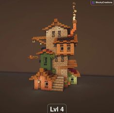 an image of a house made out of legos on the cover of blocky creations