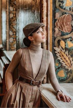 Flat Cap Outfit, Idda Van Munster, Cap Outfit, Academia Style, Vintage Inspired Outfits, Flat Cap, Photo Idea