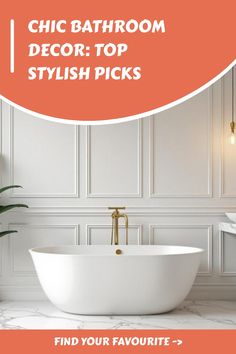 Chic Bathroom Decor: Top Stylish Picks Chic Bathroom Decor, Chic Bathroom, Stunning Bathrooms, Bathroom Decor Ideas, Modern Accessories, Modern Minimalism, Vintage Charms