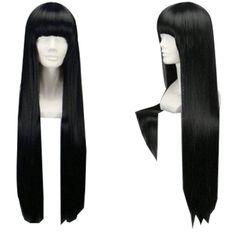 PRICES MAY VARY. Package including: One wig and one cap Material:High quality high temperature resistant synthetic Wig Halloween Christmas Party Anime Show Coser Cosplay Costume Wigs for Women Men Fashion Full Party Wig,Natural looking and soft touch Fashion Synthetic Fiber Dress Up Wig KiyaCos High Quality Anime Show Halloween Party Women's Men's Christmas Cosplay Costume Wigs Cher Wig, Flat Bangs, Long Straight Black Hair, My First Wig, Straight Black Hair, Long Hair Wigs, Wig Party, Cheap Wigs, Halloween Wigs