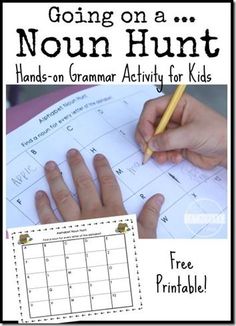 a hand - on activity for kids to practice their handwriting and writing skills with the help of