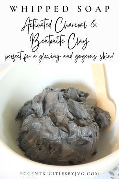 Whipped Soap Diy, Diy Activated Charcoal, Foaming Bath, Face Soap, Charcoal Soap, Facial Soap, Skin Glowing, Diy Spa, Bentonite Clay