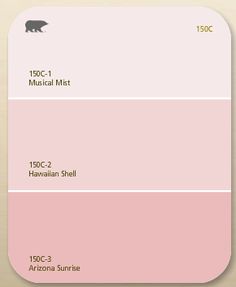 the color scheme for pink and brown is shown in this image, it looks like an animal