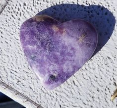 Lepidolite Heart Mica Purple Raw Gemstone Crystal Quartz Natural Crown Chakra Large Reiki Healing Metaphysical Meaning Gemstone Energy Blocks, Raw Gemstones