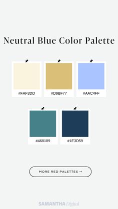 the neutral blue color palette is shown here