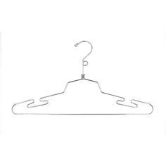 a white metal hanger on a white background