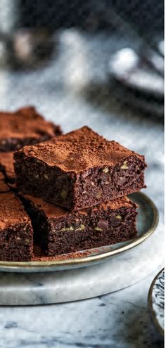 A photo of a  Zucchini Brownies a Healthy Dessert Recipes Zucchini Brownies, Healthy Sweet Treats, Healthy Dessert Recipes, Brownie Recipes, Healthy Dessert