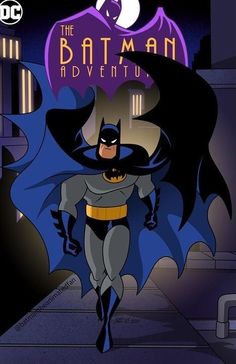 the batman adventures poster is shown in this image