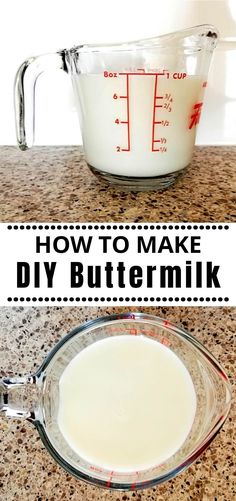 how to make diy buttermik in a measuring cup