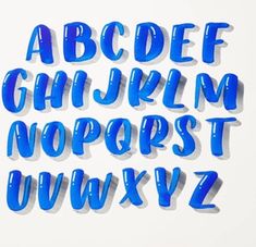 the letters are made out of blue plastic