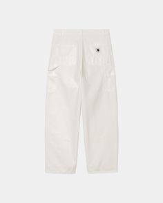 Color: Wax - The Women's Brandon Double Knee Pant is made from midweight cotton canvas in a loose fit with a regular waist. The item features utilitarian triple stitching, as well as double-layer knees. Tool pockets and a hammer loop are further nods to the item's functional roots. A woven Square Label completes the design. _* 100% Cotton (Hubbard canvas), Loose fit, regular waist, Triple-stitched, Double-layer knees, Tool pockets and hammer loop, Zip fly, Square Label Knee Pants, Carhartt Wip, Double Layer, Cotton Canvas, Loose Fitting, Stitching, Wax, Square, Canvas