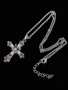 ⚡️Free Shipping 2022 Grunge Rhinestone Cross Pendant Necklace Yellow ONE SIZE under $5.00 in Necklaces at AnotherChill.com Online. Style: Casual/Street/Grunge/Punk/Gothic/Vintage/Hip Pop/Boho/Indie. Color: Silver. Pattern Type: Geometric. Material: Alloy, Rhinestone. Type: Necklace. Occasion: Holiday/Party/Weekend Casual/Club/Night Out. ✓2022 SUMMER OUTFITS. Check reviews and buy Grunge Rhinestone Cross Pendant Necklace today. Street Grunge, Style Kawaii, Gothic Vintage, Club Night, Jewel Necklace, Rhinestone Cross, Vintage Punk, Grunge Punk, Diamond Cross