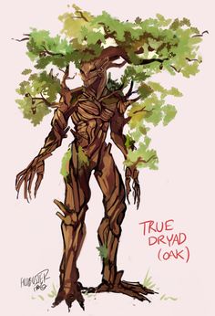 a drawing of a tree man standing in front of a tree with the words true dredd