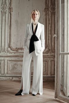 Maiyet | S/S 2015 Alt Bride, Nastya Kusakina, White Suit, Moda Paris, Vogue Runway, 2015 Fashion