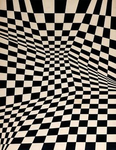 a black and white checkered wallpaper with an abstract design