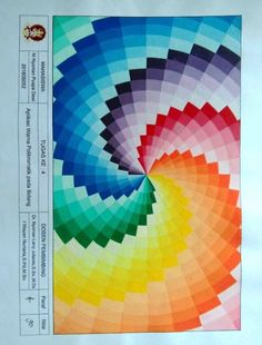 an image of a color wheel with different colors in the center and on the bottom