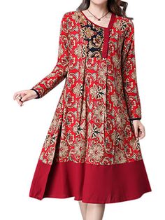 Vintage Dresses Online, Floral Printing, Cotton Kurti Designs, Kurti Neck Designs, Moda Chic