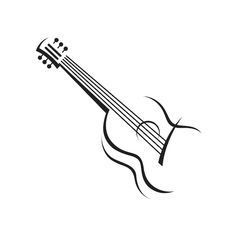 a black and white drawing of an electric guitar