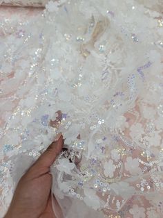 60 INCH WHITE IRIDESCENT LACE SEQUIN *If you buy more than 1 yard of the same color, IT WILL COME IN ONE CONTINUOUS PIECE. - This product is sold per yard. We have more than 1 yard for all our products.  - Buy as many yards as you need. Gown Graduation, Iridescent Dress, Bridal Fashion, Lace Gown, Mesh Dress, White Silver, Fabric By The Yard, Mesh Fabric, Bridal Style