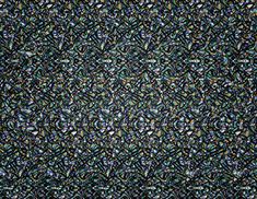 an image of a television screen with many small dots on the screen and one is black