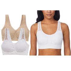 PRICES MAY VARY. ELLEN TRACY: Designed for the woman who lives in the moment, not for the moment. Our underwear is made of ultra soft, high quality nylon and spandex that provides comfort and support from day to night SEAMLESS: Enjoy all day comfort in the stylish and comfortable Ellen Tracy seamless bralettes. Designed with you in mind, the soft nylon/spandex material will take you from day to night. Tag less to ensure comfort WASH: Recommended machine wash cold, use non chlorine bleach when ne Raspberry Recipes, Comfy Bra, Everyday Bra, Ellen Tracy, Wireless Bra, 2 Pack, Bralette, Top Styles, Fashion Branding