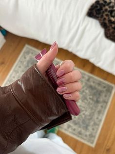 Berry Nails With Chrome, Wine Berry Nails, Berry Colour Nails, Chrome Nails Burgundy, Berry Nails Fall, Raspberry Chrome Nails, Chrome Nails For Fall, Solid Chrome Nails, Nails With Different Colors On Each Hand