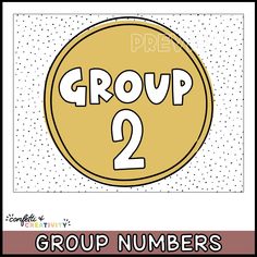 a group 2 number sign with the word group 2 on it's front and side