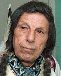 an old native american man with long hair