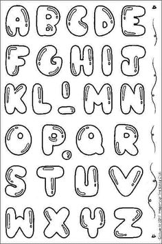 the alphabet is made up of different letters and numbers, including one letter in black ink