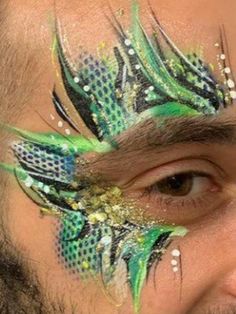 Mens Face Paint, Music Festival Makeup, Face Painting For Boys, Adult Face Painting, Face Art Makeup, Male Makeup, Face Painting Designs