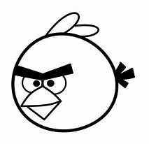 the angry birds logo is shown in black and white, with an angry bird's head