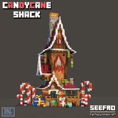 the candy cane shack is shown in this image